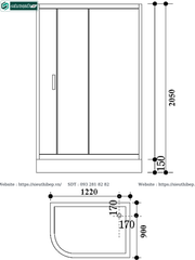 Bồn tắm phòng vách kính Govern JS - 8130 (Có kệ đựng xà phòng, đế thấp)