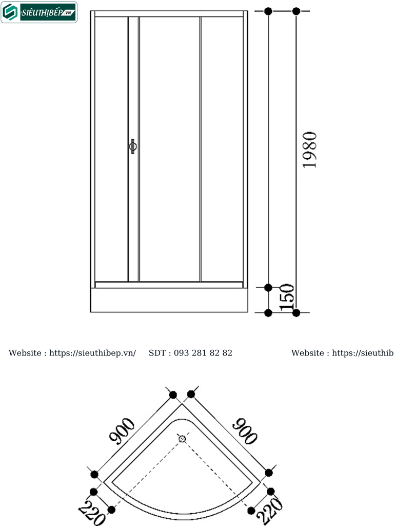 Bồn tắm phòng vách kính Govern JS - 8131 (Đế thấp)