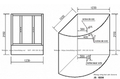 Phòng tắm xông hơi ướt Govern JS - 8208 (Bồn massage)