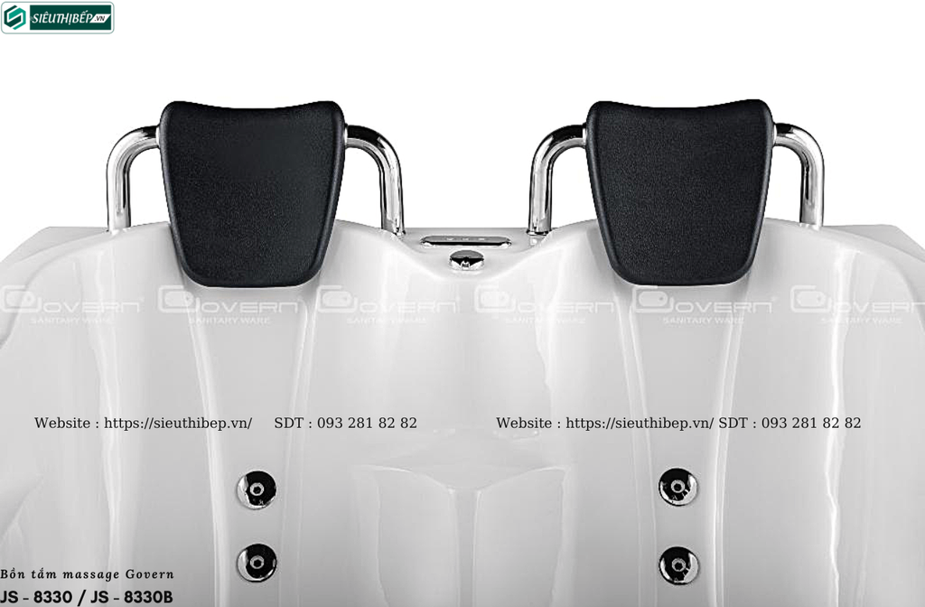 Bồn tắm massage Govern JS - 8330 / JS - 8330B (Bồn tắm massage, sục khí, đèn led)