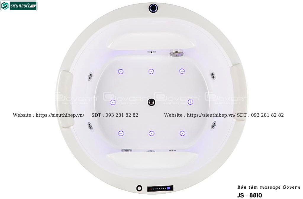 Bồn tắm massage Govern JS - 8810 (Bồn tắm tròn massage)