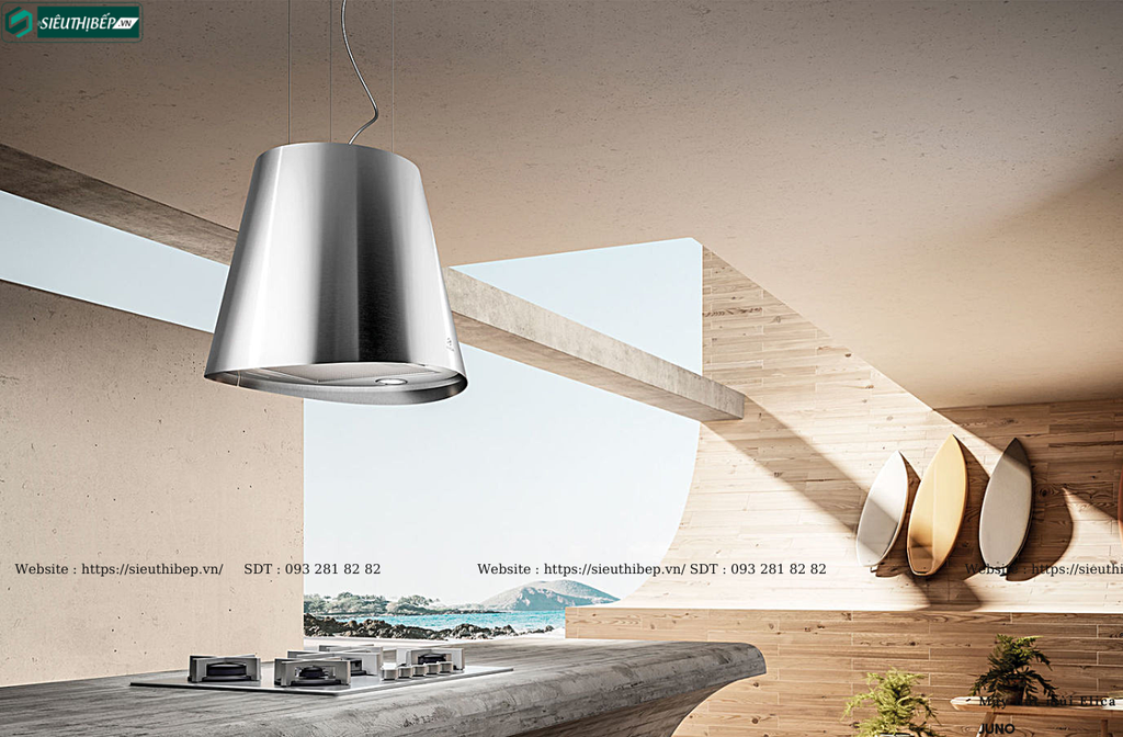 Máy hút mùi Elica JUNO (Đảo, treo độc lập - Made in Italy)