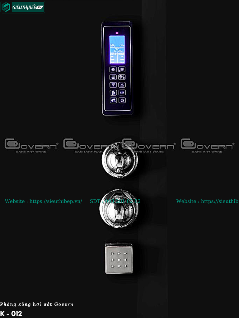 Phòng tắm xông hơi ướt Govern K - 012 (Đế thấp)