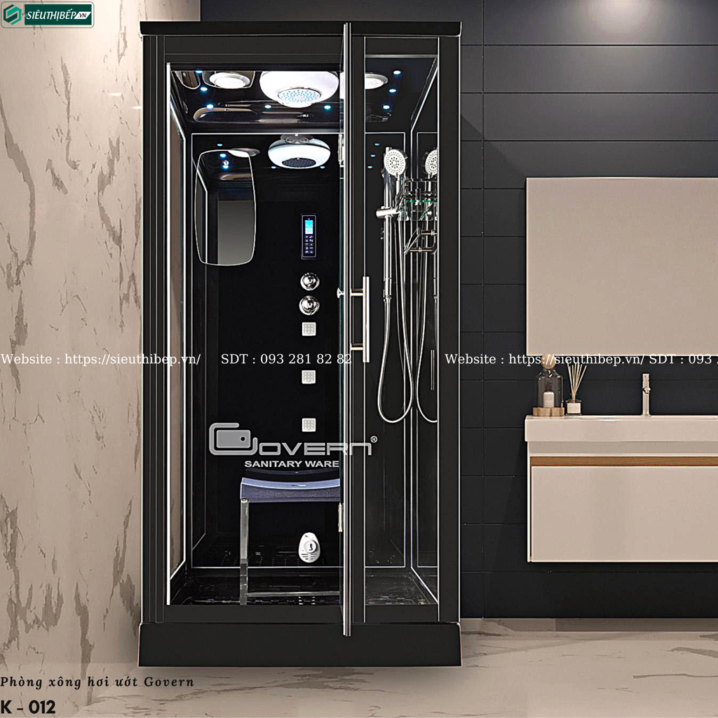 Phòng tắm xông hơi ướt Govern K - 012 (Đế thấp)