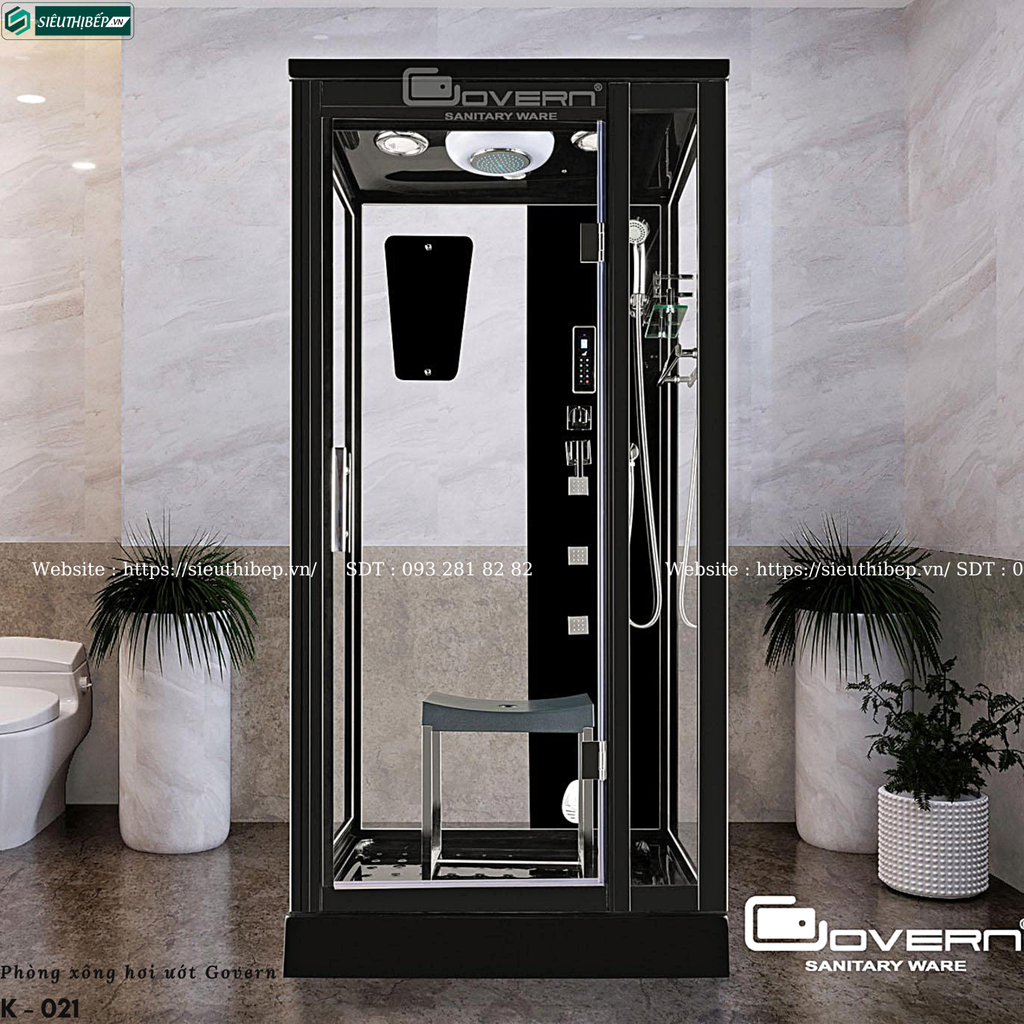 Phòng tắm xông hơi ướt Govern K - 021 (Đế thấp)
