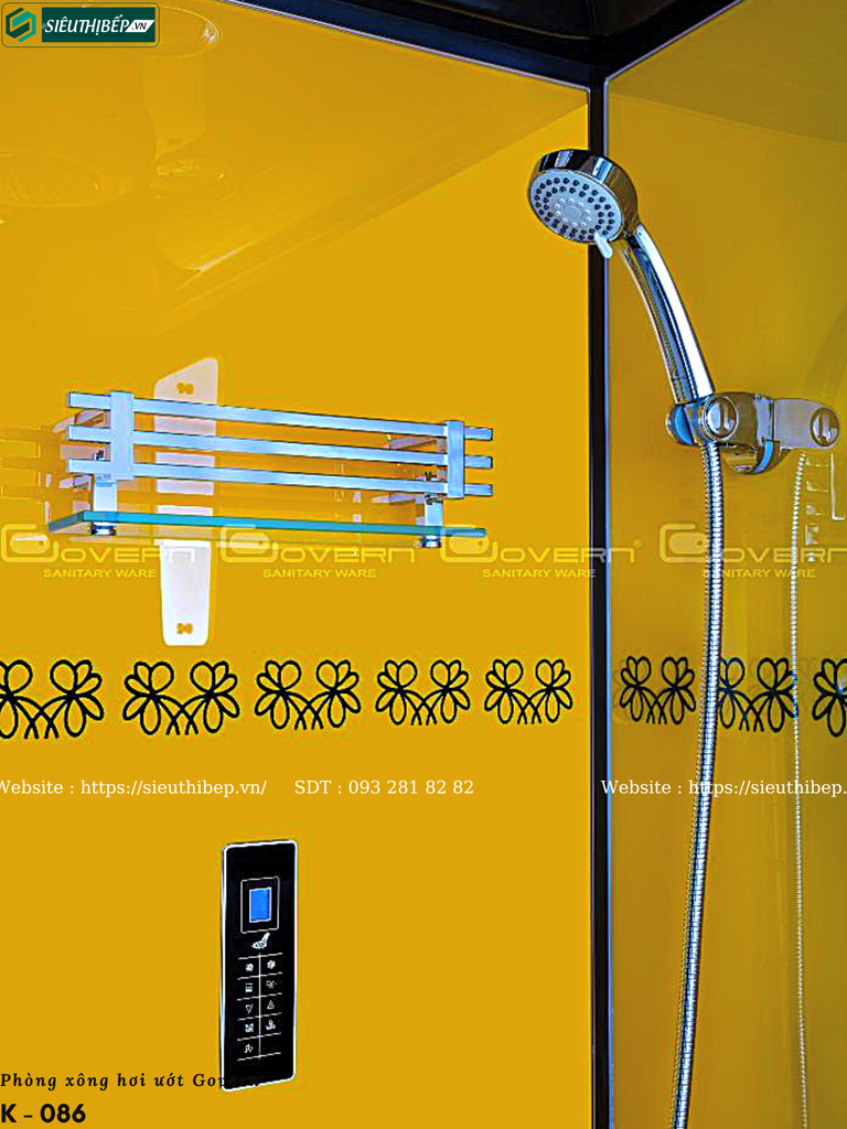 Phòng tắm xông hơi ướt Govern K - 086 (Đế thấp)