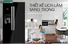 Tủ lạnh Kaff KF - SBS 600GLASS (Side by Side 2 cánh - 573 Lít)
