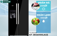 Tủ lạnh Kaff KF - SBS 600GLASS (Side by Side 2 cánh - 573 Lít)