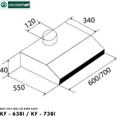 Máy hút mùi Kaff  KF - 638I / KF - 738I (Cổ điển)