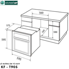 Lò nướng Kaff KF - T90S (67 Lít - Âm tủ)