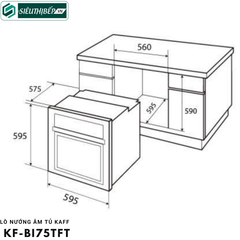 Lò nướng Kaff KF - BI75TFT (75 Lít - Âm tủ)