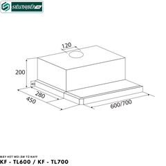 Máy hút mùi Kaff KF - TL600 / KF - TL700 / KF - TL800 / KF - TL900 (Âm tủ)