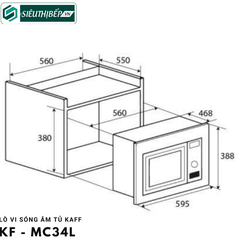 Lò vi sóng âm tủ Kaff KF - MC34L (34 Lít)