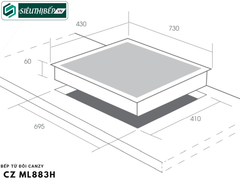 Bếp từ đôi Canzy CZ ML 883H Inverter tiết kiệm điện