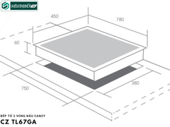 Bếp từ Canzy CZ TL 67GA (3 vùng nấu - Inverter tiết kiệm điện)