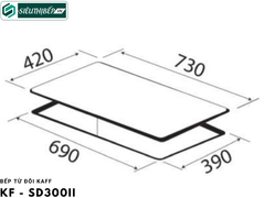 Bếp từ đôi Kaff KF - SD300II Inverter tiết kiệm điện