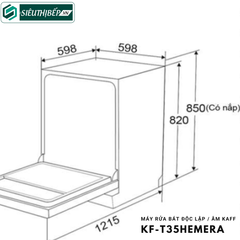 Máy rửa bát Kaff KF - T35 HEMERA (Độc lập - 15 bộ đồ ăn Châu Âu)