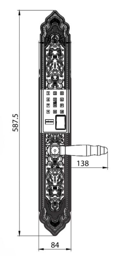 Khóa đại sảnh điện tử Kassler KL 989FS
