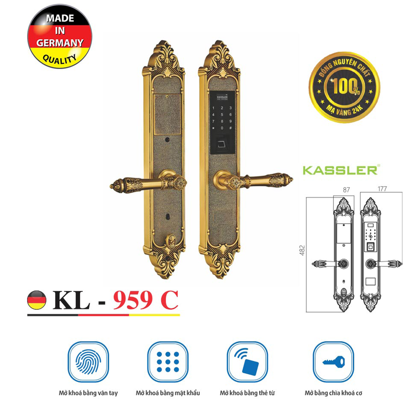 Khóa đại sảnh điện tử Kassler KL - 959C
