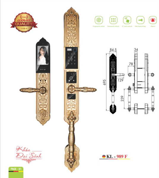 Khóa đại sảnh điện tử  Kassler KL - 989 F