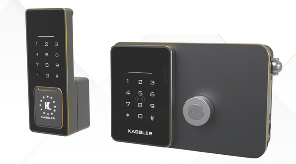 Khóa điện tử cửa cổng Kassler KL - 579CNC Gold Grey