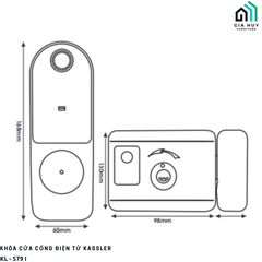 Khóa cửa cổng điện tử Kassler KL - 579 I mở cửa bằng APP điện thoại thông minh