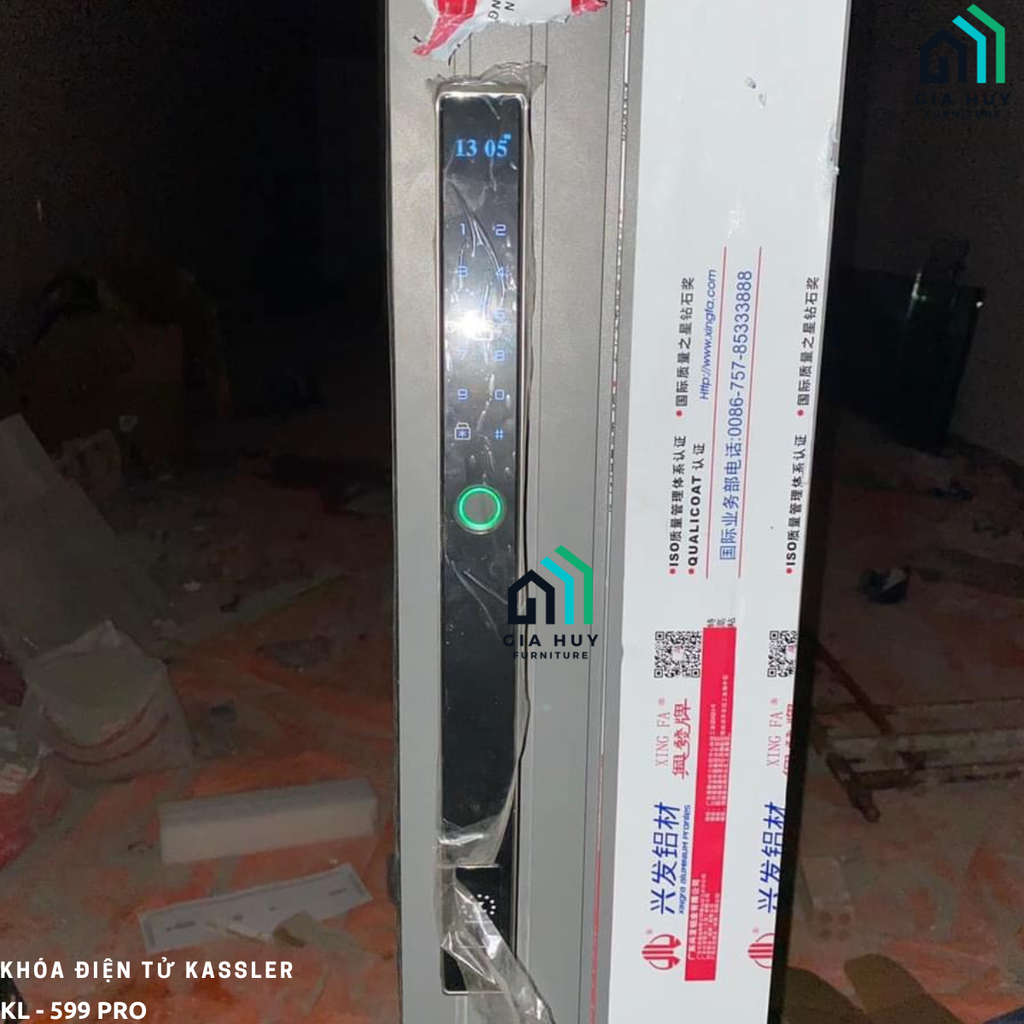 Khóa điện tử Kassler KL - 599 PRO mở khóa bằng APP điện thoại thông minh (Chuyên dụng cho cửa nhôm Xingfa, sắt)