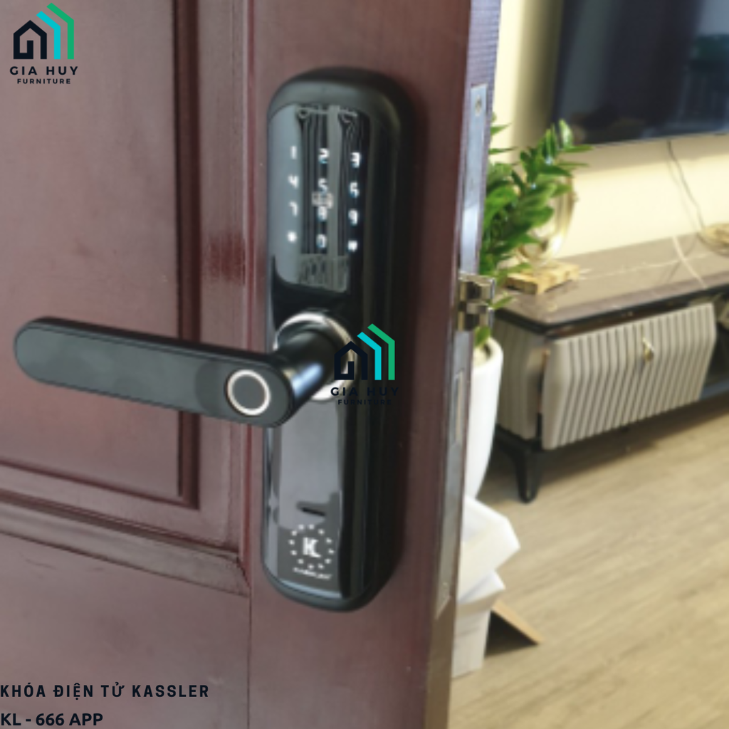 Khóa điện tử Kassler KL - 666 mở khóa bằng APP Wifi thông minh