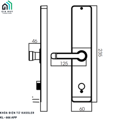 Khóa điện tử Kassler KL - 666 mở khóa bằng APP Wifi thông minh