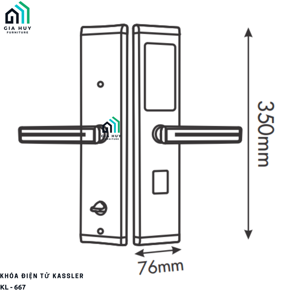 Khóa điện tử Kassler KL - 667 COPPER / KL - 667 SILVER (Thép phủ Nano cao cấp)