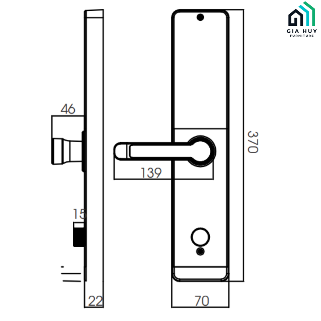 Khóa điện tử Kassler KL - 669 COPPER / KL - 669 BLACK mở khóa bằng APP điện thoại thông minh