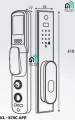 Khóa điện tử Kassler KL - 878C mở khóa bằng APP - Titan siêu bền
