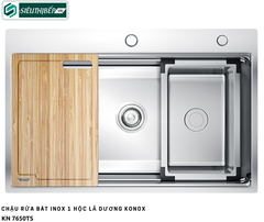 Chậu rửa bát Konox KN 7650TS (Inox 1 hộc lắp dương)