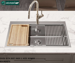 Chậu rửa bát Konox KN 8050TS (Inox 1 hộc - Bộ Full phụ kiện)