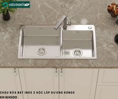 Chậu rửa bát Konox KN 8245DO (Inox 2 hộc lắp dương)