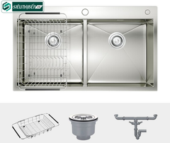 Chậu rửa bát Konox KN 8248DOB (Inox 2 hộc lắp dương)