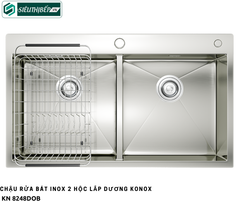 Chậu rửa bát Konox KN 8248DOB (Inox 2 hộc lắp dương)