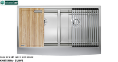 Chậu rửa bát Konox KN 8751DA - Curve (Inox 2 hộc đều)