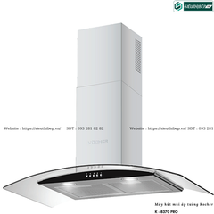 Máy hút mùi Kocher K - 8370 PRO (Áp tường, kính cong)