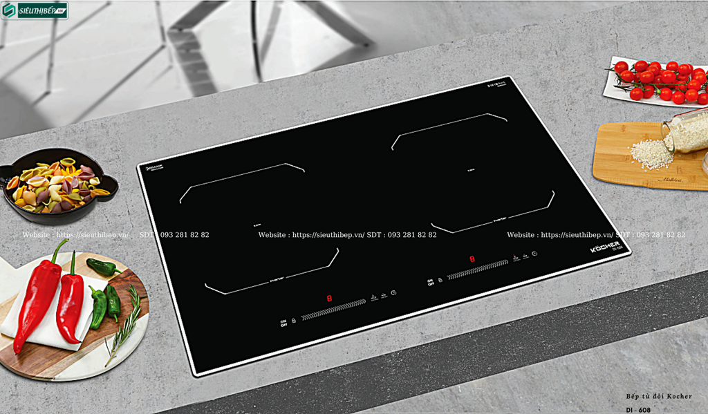 Bếp từ đôi Kocher DI - 608 (Made in Malaysia)