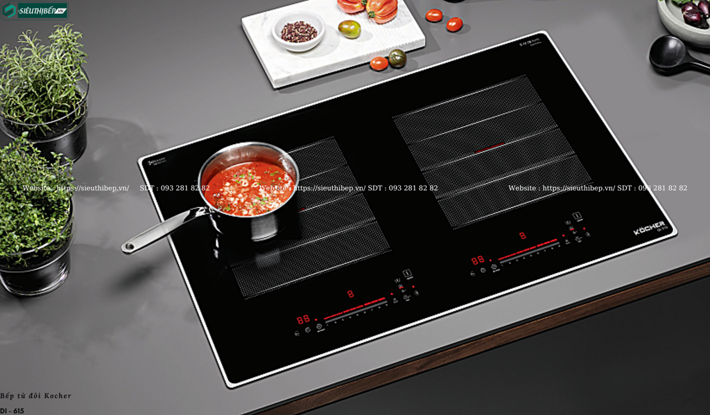 Bếp từ đôi Kocher DI - 615 (Made in Malaysia)