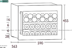 Tủ rượu Kocher KWEU - 1128B (62 Lít - 28 chai)