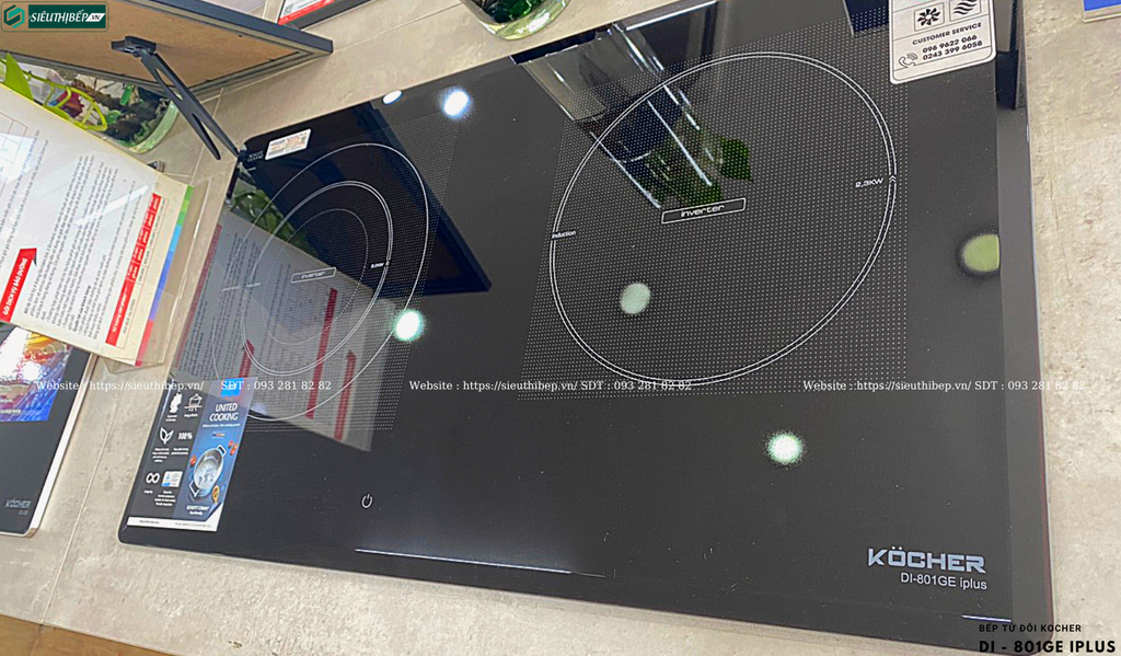 Bếp từ đôi Kocher DI - 801GE IPLUS (Made in Germany)