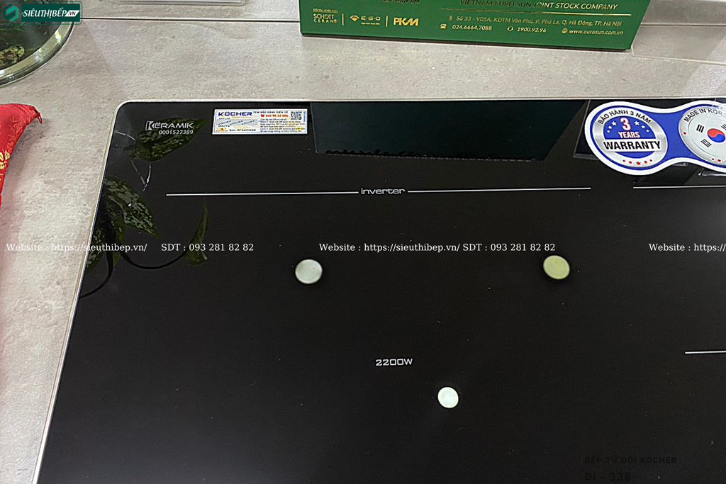 Bếp từ đôi Kocher DI - 338 (Made in Korea)