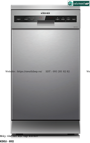 Máy rửa bát Kocher KDEU - 8112 ( Độc lập, 10 bộ bát đĩa Châu Âu)