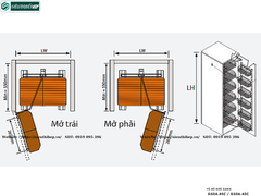 Tủ đồ khô Garis GS04.45C / GS06.45C (Khay 4 - 6 tầng, Nan vuông, inox 304, bề mặt mạ chrome 5 lớp, khung thép phủ nano)