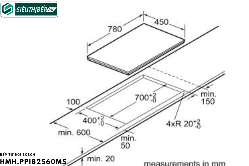 Bếp từ đôi Bosch HMH PPI82560MS - Serie 8