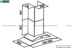 Máy hút mùi Sevilla SV - Lexus 70 / SV - Lexus 90 (Áp tường - Kính cong)