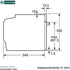 Lò nướng Bosch HMH HBG655BS1M - Serie 8 (71 Lít - Âm tủ)