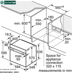 Lò nướng Bosch HMH HBA534BS0A - Serie 4  (71 Lít - Âm tủ)